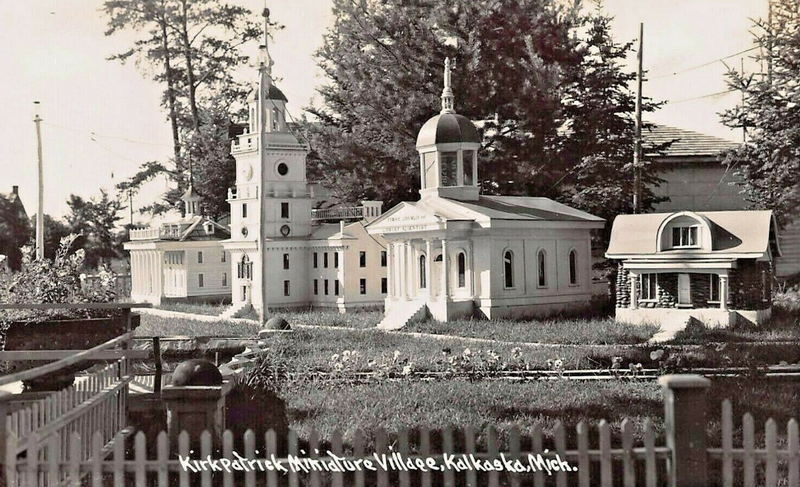 Kirkpatricks Miniature Village - Vintage Postcard (newer photo)